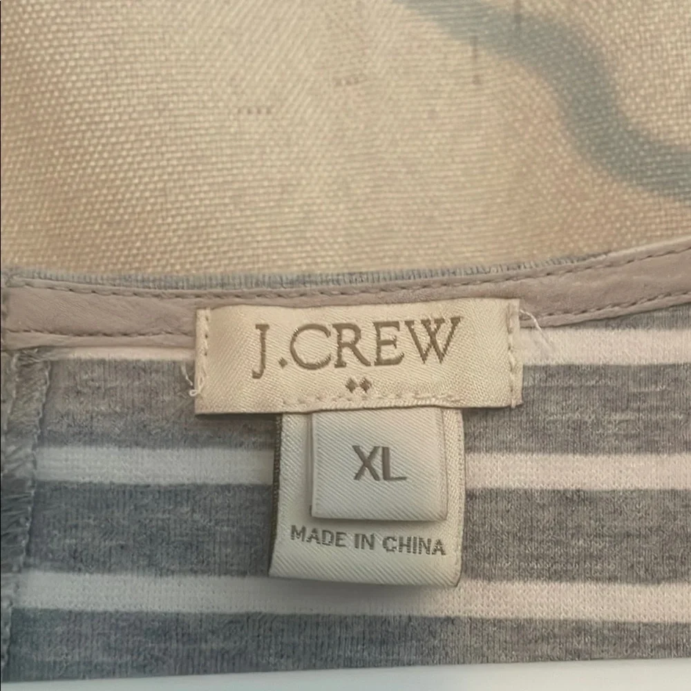 J. Crew Gray Boxy Embellished Tank Top